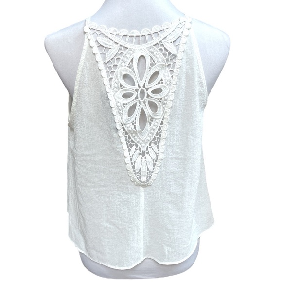 Zara Floral Lace Back Tank Top White Size XSmall - Picture 6 of 10